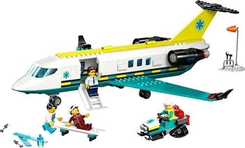 Alternative view of City Acil Hava Ambulans Uçağı 60465-6 Yaş ve Üzeri Çocuklar için Kar Motosikleti İçeren Kurtarma Oyuncak Yapım Seti, Doğum Günü Hediyesi (403 Parça)