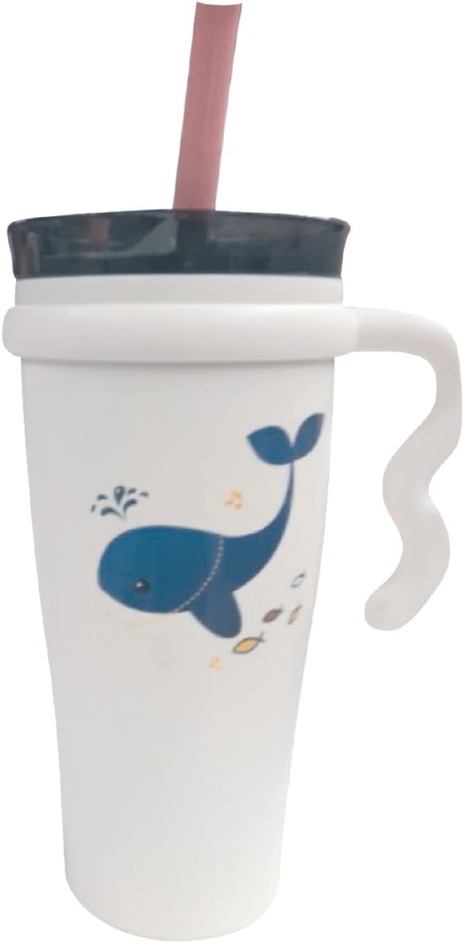 Çelik İçli Termos Bardak 1000Ml Beyaz Yunus
