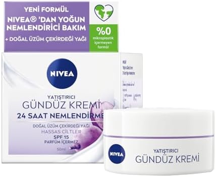 Yatıştırıcı Gündüz Yüz Bakım Kremi 50 ml, Nemlendirici, SPF15 Güneş Koruması, Hassas Ciltler