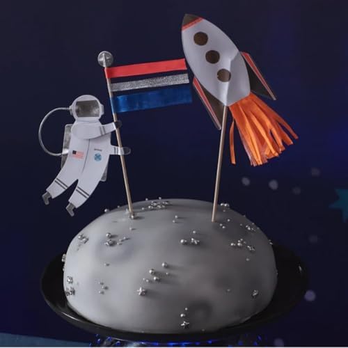 Alternative view of Space Cake Topper Uzay Pasta Süsü