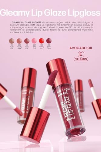 Alternative view of Gleamy Lip Glaze Lipgloss No:205 Cherry Pop - Renkli Dudak Parlatıcısı