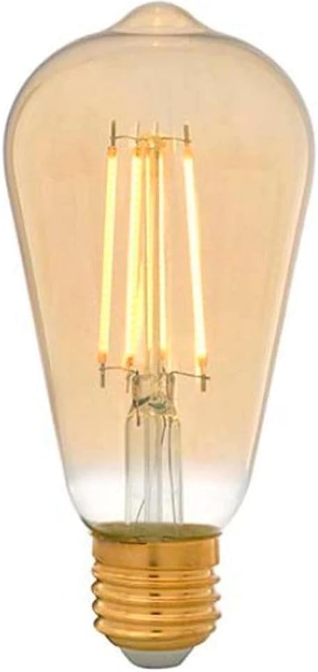 E27 FİL ST64 LAMBA, SARI IŞIK 7W 630LM 2000K GOLD