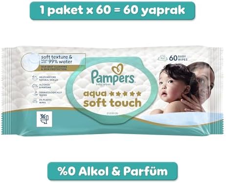 Aqua Soft Touch Bebek Islak Havlu 1 Paket 60 Yaprak