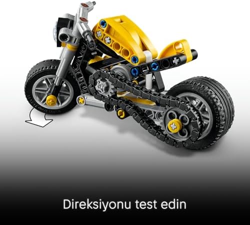 Alternative view of Sarı Motosiklet 42225-7 Yaş ve Üzeri Çocuklar için Direksiyon ve Arka Tekerleğe Zincirle Bağlı Pistonlu Motor İçeren Yaratıcı Oyuncak Yapım Seti, Çocuklar için Hediye Fikri (151 Parça)