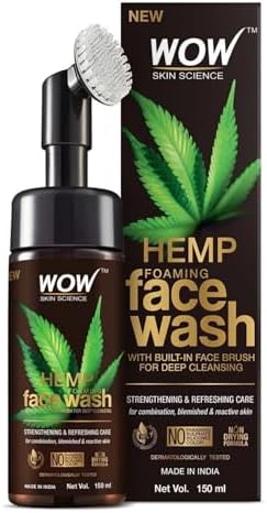 WOW Skin HEMP Yüz Temizleme Köpüğü-Güçlendirici Yenileyici Canlandırıcı Yüzde Doksan Sekiz Doğal İçerik 150ml