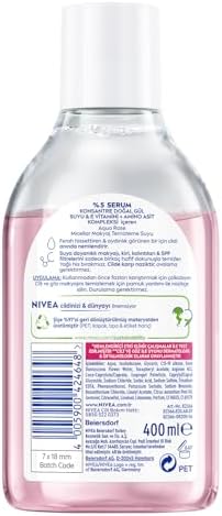Alternative view of Aqua Rose Gül Suyu ve Serum İçeren Çift Fazlı Micellar Makyaj Temizleme Suyu 400ml,Yüz Göz Dudak, SPF Filtrelerini Temizler