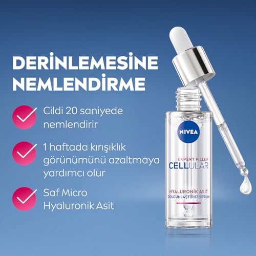 Cellular Expert Filler Nemlendirici Cilt Serumu 30ml,Kırışıklık Karşıtı,Dolgunlaştırıcı,Saf Hyaluronik Asit,Tüm Cilt Tipleri - Görsel 3