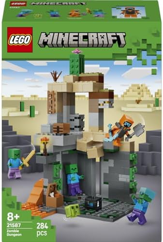 Zombi Zindanı 21587-8 Yaş ve Üzeri Çocuklar için Wasteland Gezgini Minifigürü ve 3 Zombi Figürü İçeren Yaratıcı Koleksiyonluk Oyuncak Yapım Seti, Oyuncu Hediyesi Fikri (284 Parça)