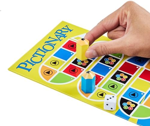 Pictionary kutu oyunu Çocuklar, yetişkinler, aileler ve oyun geceleri için 2 takımla oynanan, Türkçe kelime kartları, silinebilir kalemler, tahtalar ve kum saati, JKR18