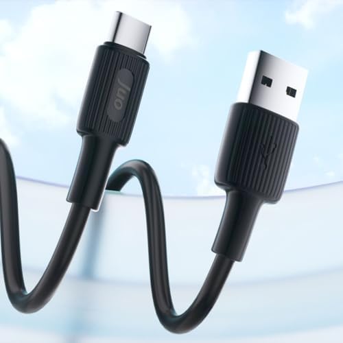 Alternative view of 66W USB-A to USB Type-C Silikon Hızlı Şarj ve Data Kablosu Siyah 1 Metre