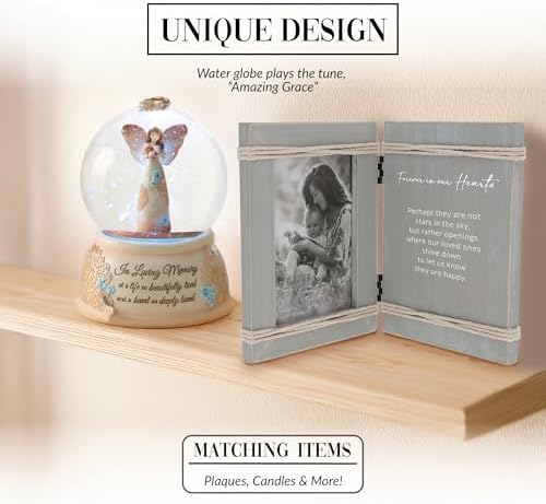 19061 Light Your Way Memorial in Loving Memory Musical Water Globe, 100mm