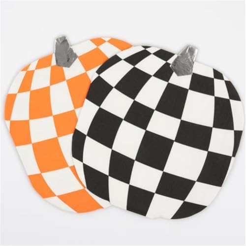 Alternative view of - Mod Pattern Pumpkin Napkins - Modern Desenli Balkabağı Peçeteler (16'lı)