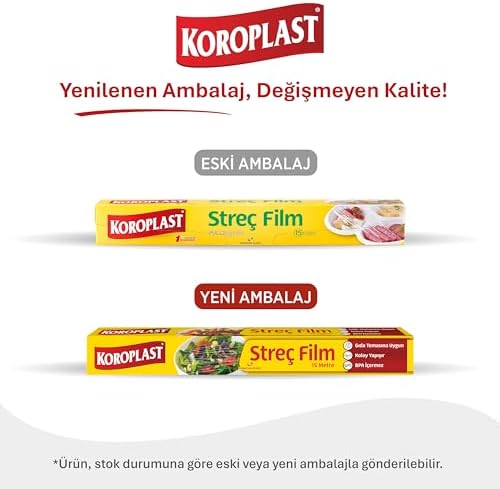 Alternative view of Streç Film 15 metre, Şeffaf Gıda Saklama Streci BPA İçermez, Koku Hapsi, Kapak Görevi Gören Pratik Kullanım, Taze Gıda Saklamak için Kullan At Streç Film 15 Metre