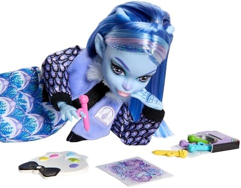 Fearbook Abbey Bominable set, oyuncak bebek ve aksesuarlar, sanat kulübü, kolej ceketi, yıllık, boyama ve modelleme aletleri, JDR58 - Görsel 3