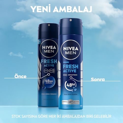 MEN Erkek Sprey Deodorant Fresh 150 ml,Ter Kokusuna Karşı 48 Saat Koruma,Okyanus Özleri,Uzun Süren Ferahlık,Alüminyum İçermeyen Formül - Görsel 3