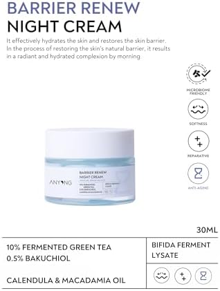 Anyong Bariyer Onarıcı, Yenileyici ve Yaşlanma Karşıtı Krem 50 ml (Yeşil Çay & Bakuchiol & Bifida) - Görsel 3
