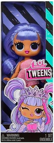 Surprise Tweens Bailey Bebek, Pembe Kıyafet, Lila Saç, Plastik, 16.5 cm - Görsel 3