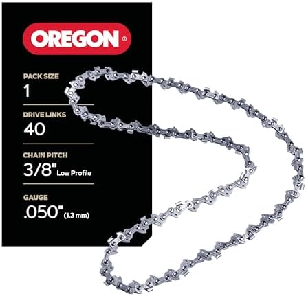 Oregon S40 AdvanceCut Motorlu Testere Zinciri 10 inç Bar için - 40 Tahrik Bağlantısı - Düşük geri tepmeli zincir Echo, Sun Joe, Greenworks ve daha fazlası için uygundur