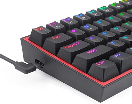 Alternative view of Redragon K617-RGB 16,8 Milyon RGB Aydınlatma, Red Switch Fizz%60 Q Türkçe Kablolu Mekanik Oyuncu Klavyesi Siyah