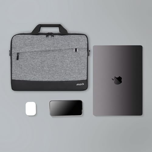 Unicity Eco MCE-1112 Çevre Dostu Laptop Çantası, YKK Fermuarlı Çantası, MacBook Air/Pro ile Uyumlu Bilgisayar Çantası, Erkek Kadın 14.1 inç Notebook El Çantası, Gri