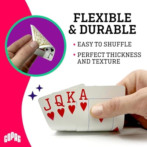 Alternative view of Copag %100 Plastik Oyun Kartları, Poker Boyu Endeks Tek Deste, Altın Sarısı