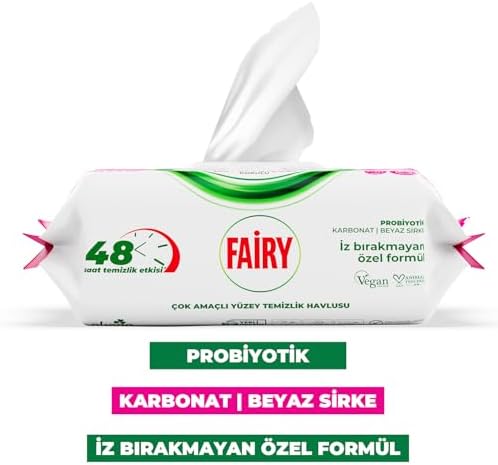 Çok Amaçlı Yüzey Temizlik Havlusu 100 Yaprak | Lilyum Çiçeği | Beyaz Sirke & Karbonat | 48 Saat Temizlik Etkili | İz Bırakmayan Formül - Görsel 3