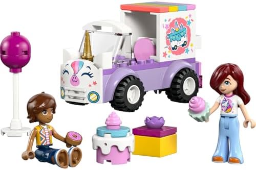 Alternative view of Tek Boynuzlu At Pasta Dağıtım Arabası 42675 – 4 Yaş ve Üzeri Çocuklar için Paisley ve Leo Mini Bebekleri ile Oyuncak Kek İçeren Yaratıcı Oyuncak Yapım Seti, Hediye Fikri (67 Parça)