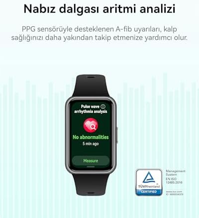 Alternative view of Band 11 Akıllı Saat, 1.62″ AMOLED Ekran, 1500 nit, Spor ve Aktivite Takibi, Kalp Atış Hızı ve SpO2 Ölçümü, 14 Güne Varan Pil Ömrü, Duygusal Zindelik Özellikleri, 5 ATM Suya Dayanıklılık, Siyah