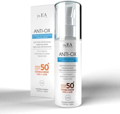 Anti-ox Ton Eşitleyici Anti Aging Etkili 50 Spf Suya Dayanıklı Yüz Güneş Kremi