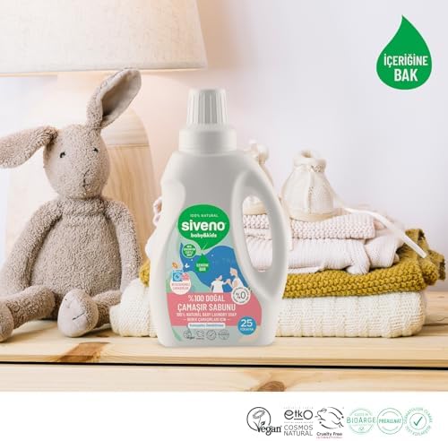 %100 Doğal Bebek Çamaşır Sabunu Kendinden Yumuşatıcılı Bitkisel Deterjan Konsantre Vegan 750 ml - Görsel 3