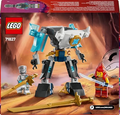 Zane’in Savaş Zırhı Mech’i 71827-6 Yaş ve Üzeri Çocuklar için 3 Minifigürlü Yaratıcı Oyuncak Yapım Seti, Doğum Günü Hediyesi (92 Parça) - Görsel 3