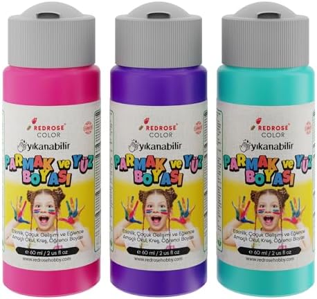 Alternative view of Mor-Fuşya-Turkuaz Parmak Boyası 3'lü Set 3x60ml