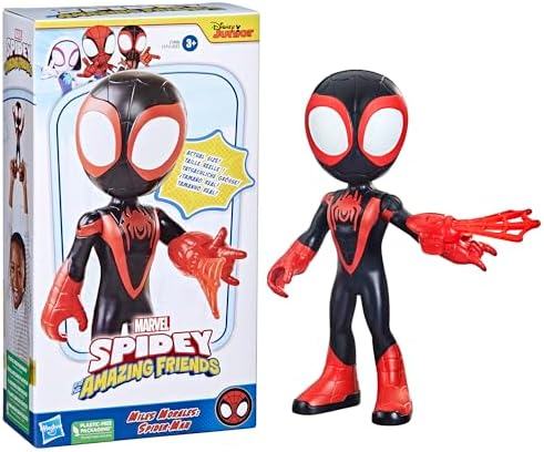 Alternative view of Spidey and His Amazing Büyük Boy Miles Morales: Spider-Man Figürü, 22,5 cm'lik Aksiyon Figürü, Okul Öncesi Oyuncakları
