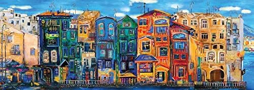 Renkli Kasaba 1000 Parça Panorama Puzzle - Görsel 3