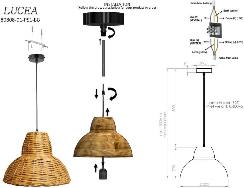 Alternative view of CASAME K.BOY BAMBOO TEKLİ 1XE27