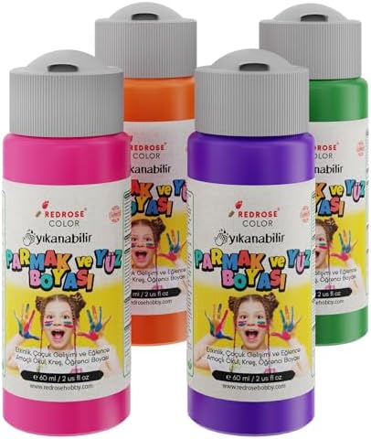 Ara Renkler Parmak Boyası 4'lü Set 4x60 ml