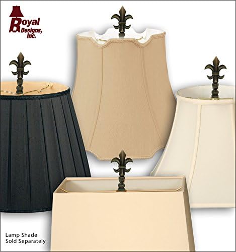 Royal Designs Fleur De Lis 8,25 cm Abajur Ucu Abajur, Antik Pirinç