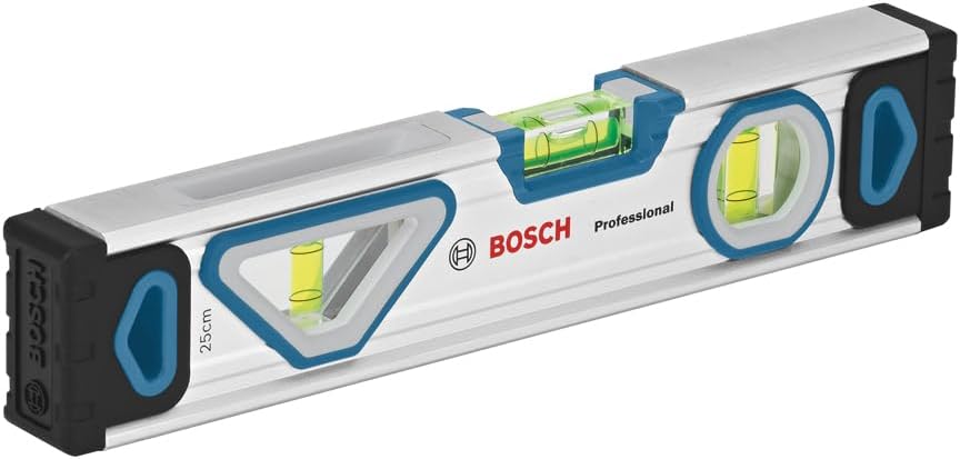 Professional Su terazisi 25 cm mıknatıs sistemli, çepeçevre okunabilir, alüminyum gövde, sağlam uç kapakları - Görsel 3