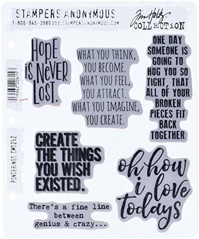 Anonim CMS252 Ponderings Tim Holtz Yapışkanlı Mühür, 17,8 x 21,6 cm, Şeffaf