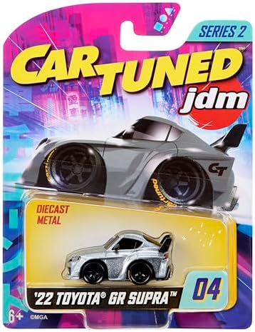 CarTuned JDM Seri 2 2022 GR Supra, Gri, Metal Gövde, Biriktirilebilir Oyuncak Araba - Görsel 3