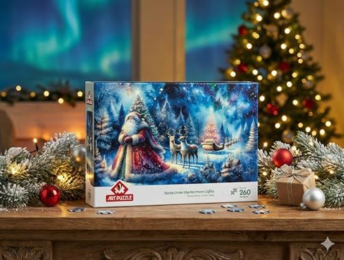 Kuzey Işıkları ve Baba 260 Parça Puzzle - Görsel 3