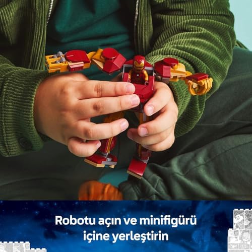 Iron Man Robotu, Ultron’a Karşı 76307-6 Yaş ve Üzeri Süper Kahraman Sevenler için Yaratıcı Oyuncak Yapım Seti, Doğum Günü Hediyesi (101 Parça)