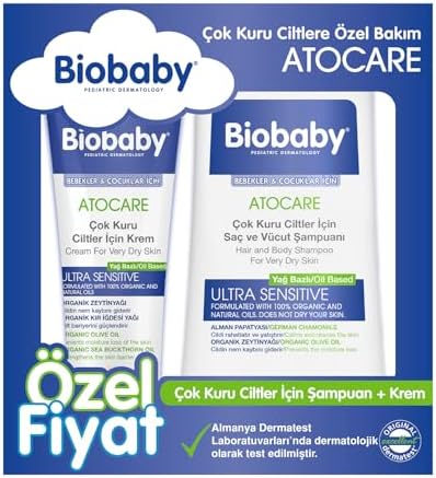 Biobaby Kuru Ve Atopik Ciltler İçin Şampuan Ve Krem