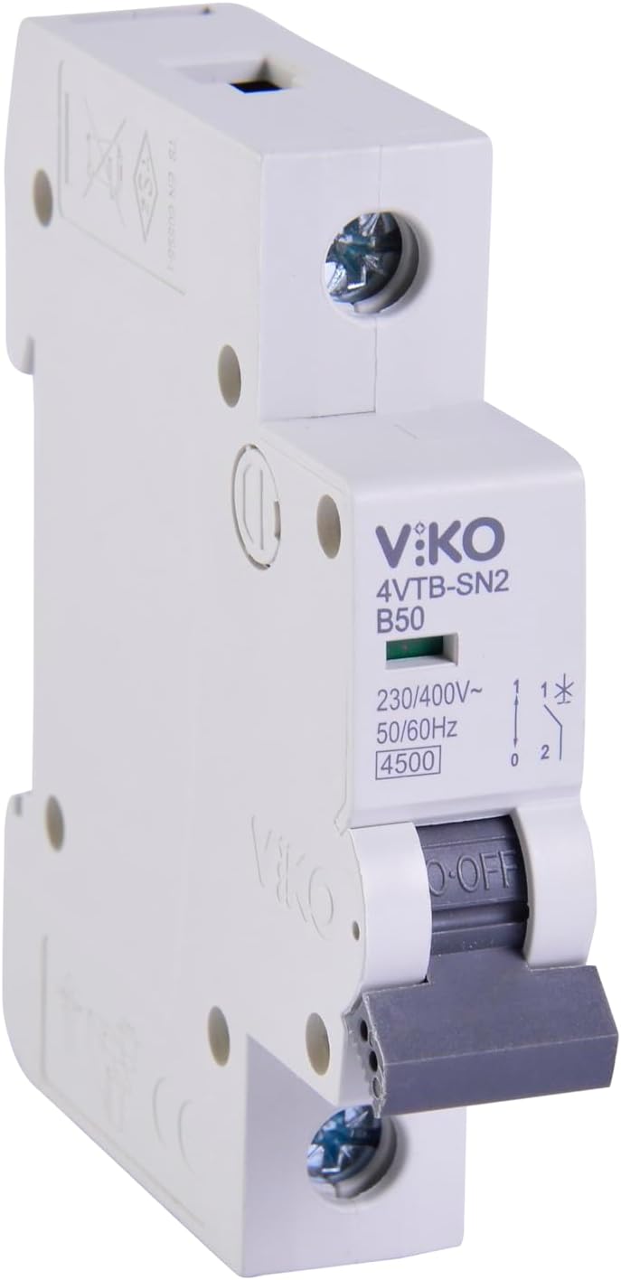 4VTB-1B50 Otomatik Sigorta 4,5kA B Tipi 1 Kutup 50A