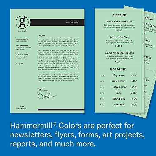 Alternative view of Hammermill Renkli Kağıt, 9 kg Yeşil Yazıcı Kağıdı, 8,5 x 11-1 Rulo (500 Sayfa) - ABD'de üretilmiştir, Pastel Kağıt, 103366R