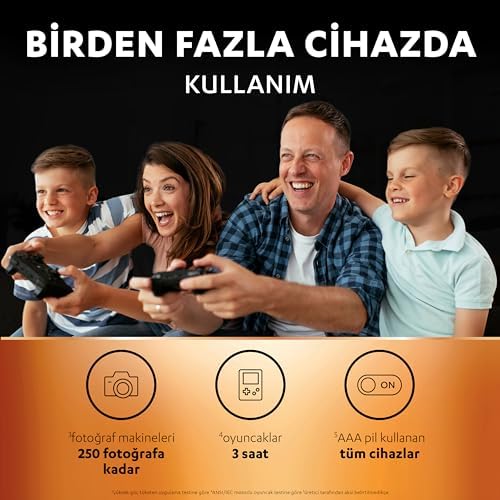 Alternative view of Şarj Edilebilir AAA İnce Kalem Pil (2'li paket) 750 mAh NiMH, 1000 Sarj Döngüsü, Önceden Sarj Edilmiştir