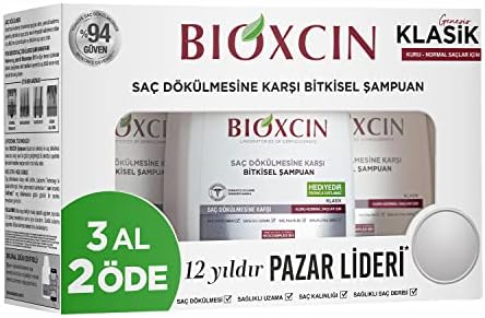 Klasik Bitkisel Kuru ve Normal Saçlar için 3x300 ml Saç Dökülmesine Karşı Şampuan - Görsel 2