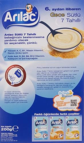 Arılac Instant Ek Gıda 7 Tahıllı Gece 200 G - Görsel 2