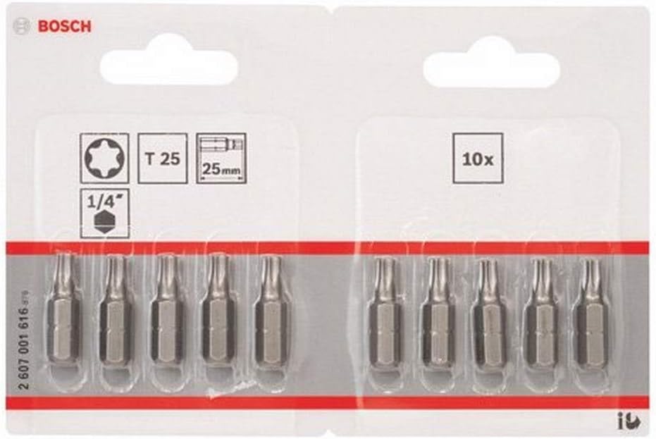 Tornavida Ucu Ekstra Sert, T25, 25 mm, 10'lu Paket, 2607001616