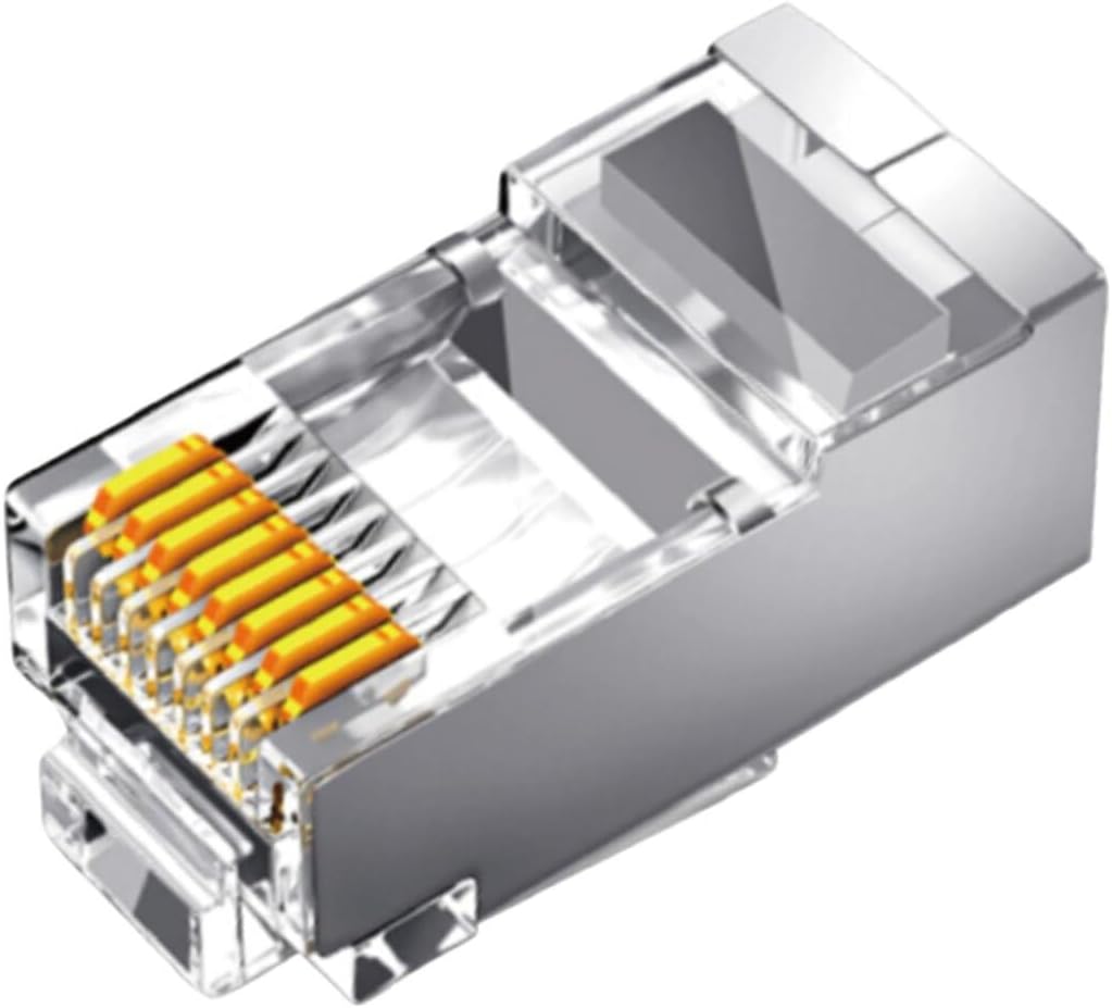Cat6 Metal 8P8C Ethernet Konnektörü Altın Kaplama 102 Adet - Görsel 2